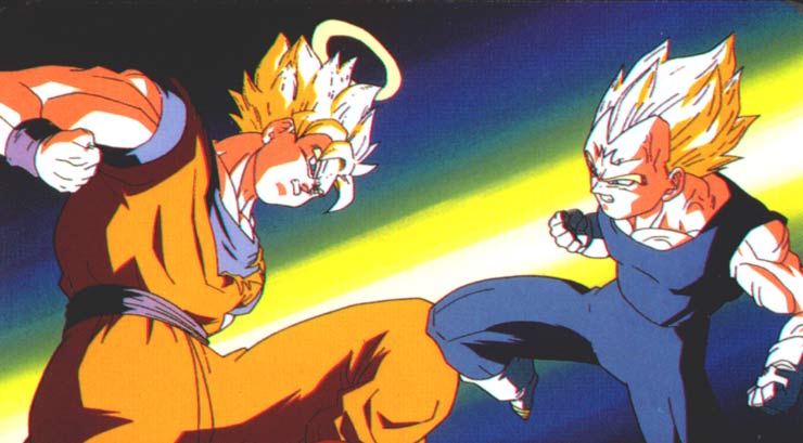SSJ2 Vegeta vs Majin Goku